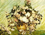 Vincent Van Gogh Pink and White Roses oil on canvas